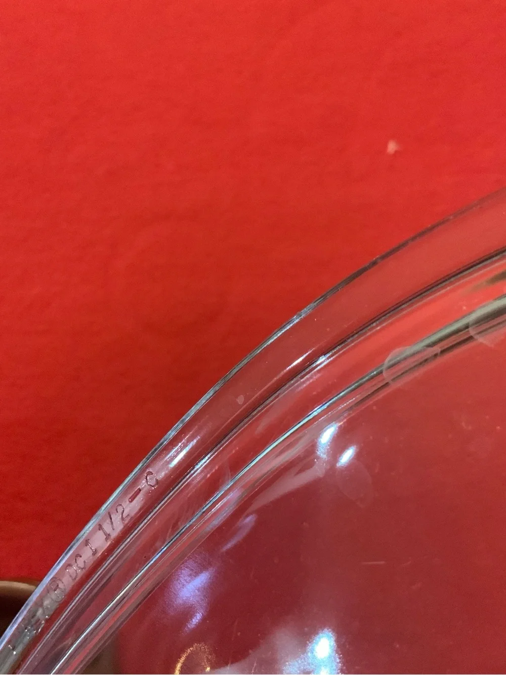 Vintage Pyrex Clear fits on 11/2 Qt. Oval Glass Lid - DC 1-1/2 C  A (LID ONLY)